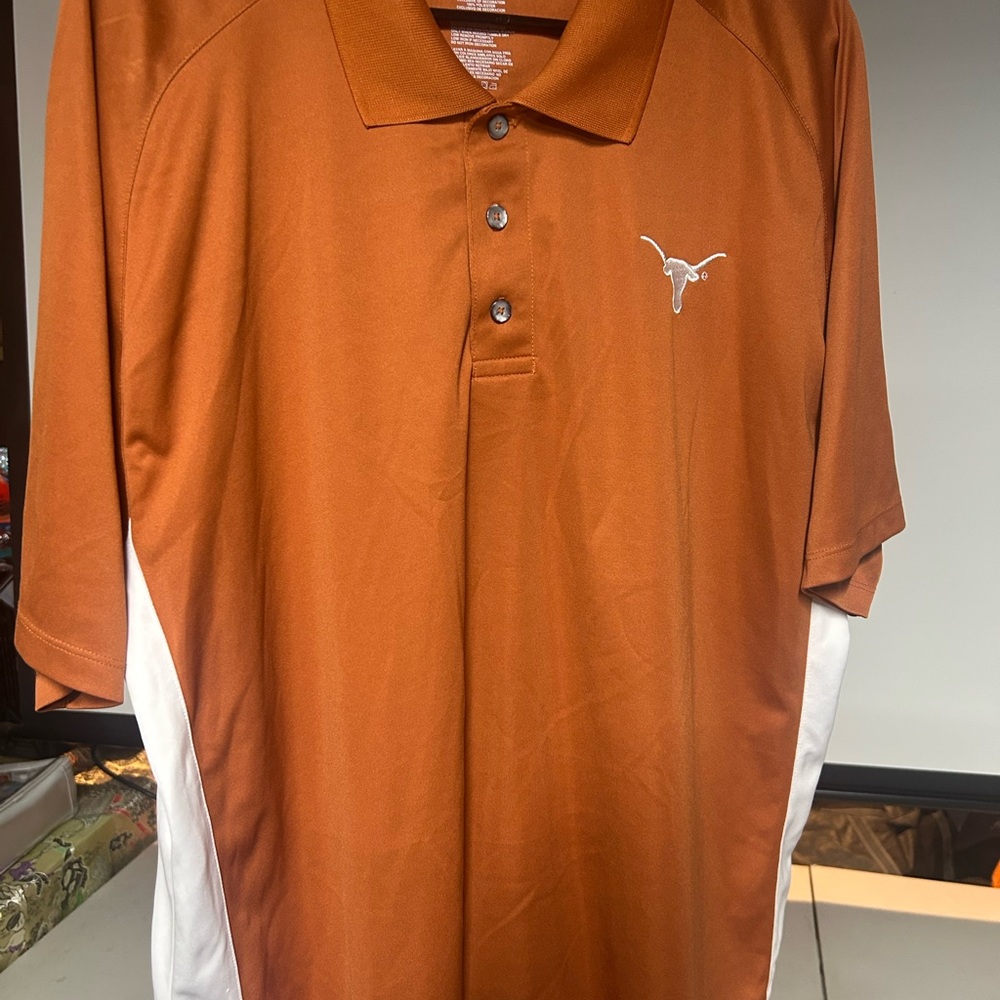 Knights Apparel Orange Polo University of Texas Shirt with White Accents